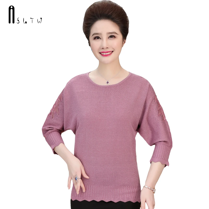 ASLTW Loose Sweater For Women New Spring Solid Batwing Sleeve Pullovers Knitwear Jumper Casual Pull Lady's | Женская одежда