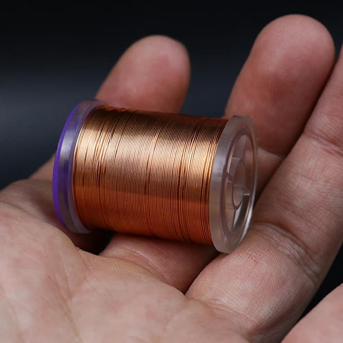 brassie copper 0.3mm PERSUADER well fine spooled 0,2 мм/0,3 мм медная проволока для завязывания мушек металлические нити для midge личинки nymph Сегментированная наживка ребристая - Цвет: brassie copper 0.3mm