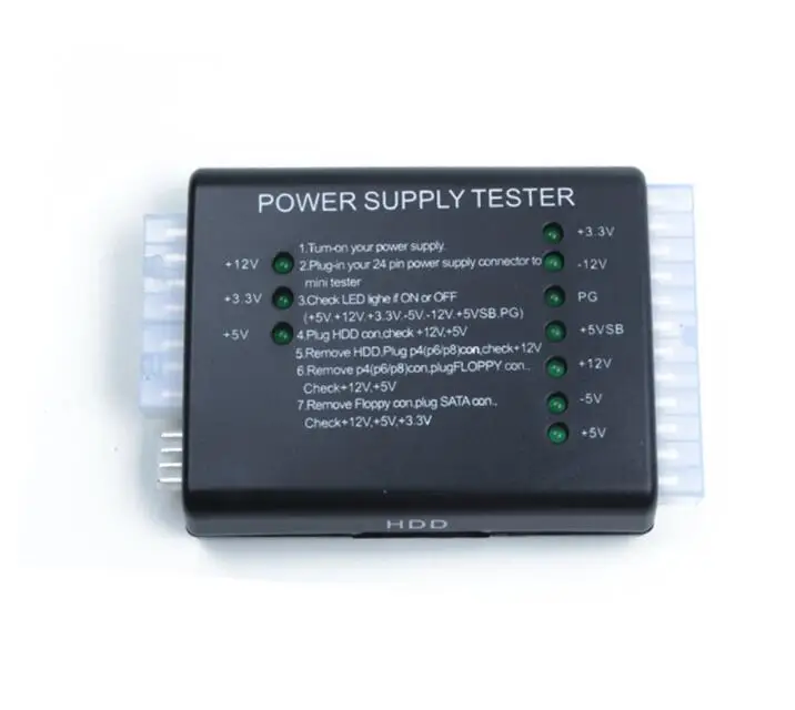 ATX силовой хост-тестер мощности компьютера 4PIN / 6PIN 8PIN HDD SATA power FLOPPY 20PIN 24PIN тестер