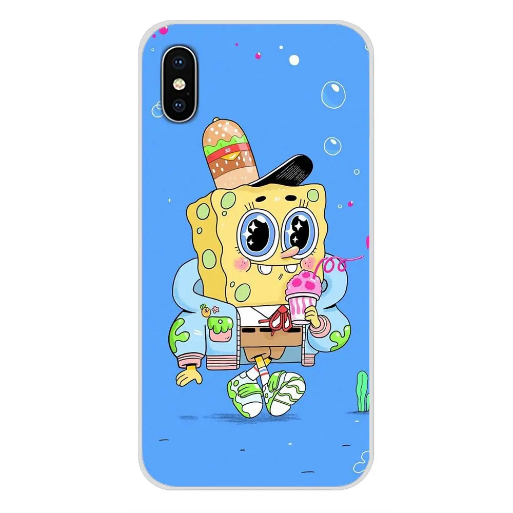 Для Apple iPhone X XR XS MAX 4 4S 5 5S 5C SE 6 6S 7 8 Plus ipod touch Чехол для мобильного телефона Губка Боб