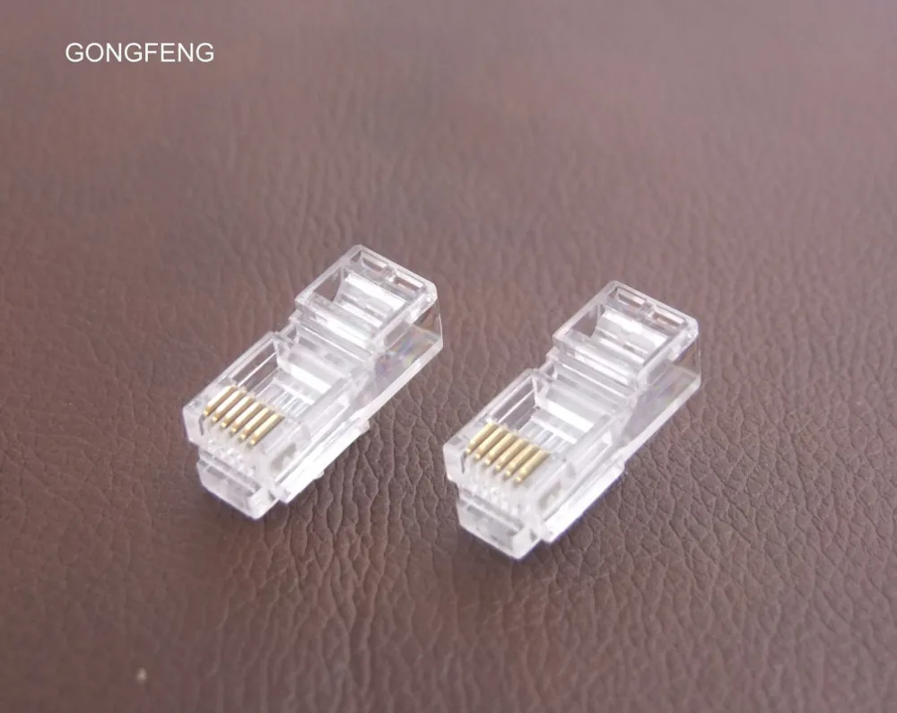Специальное опт GONGFENG Новый RJ11 коннектор специальный удлиненный 6P6C Телефонная