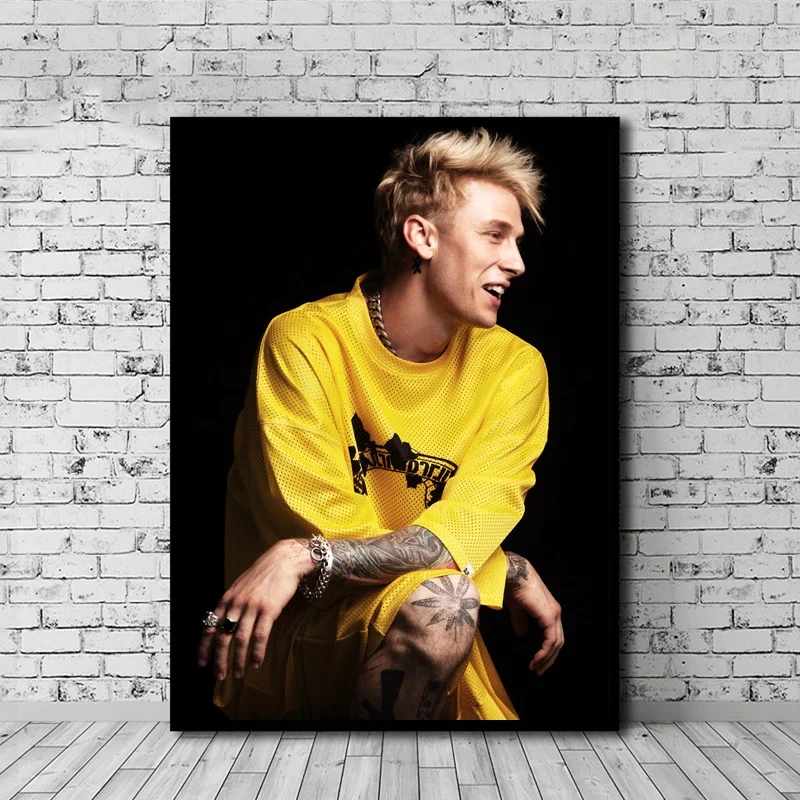 Постер Machine Gun Kelly Картина на холсте настенное искусство домашний декор без рамки