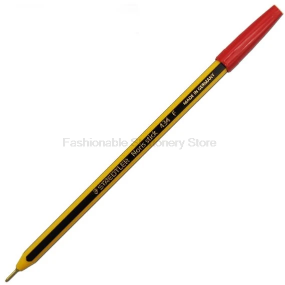 12 шт STAEDTLER 434F шариковые ручки цветные ручки масляные чернила школьные канцелярские принадлежности офисные принадлежности шариковая ручка для письма 0,5 мм - Цвет: red