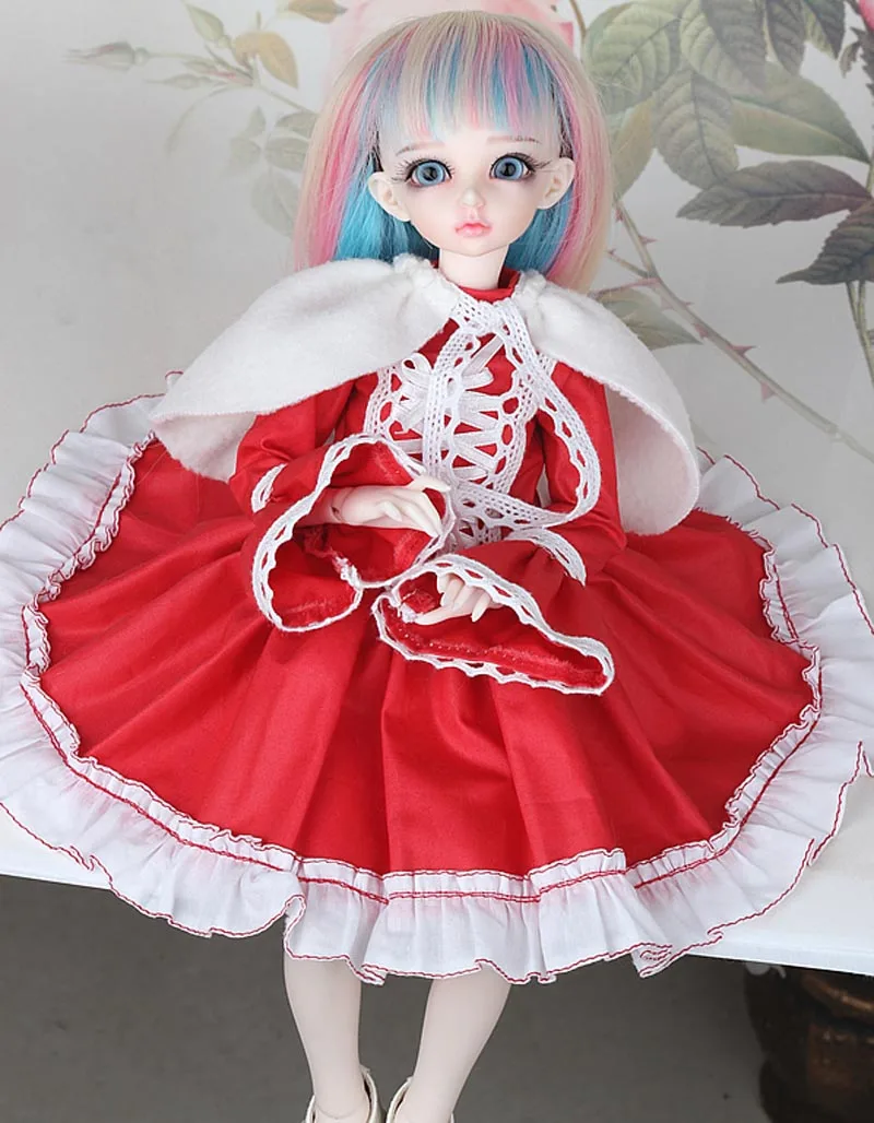1/3 1/4 1/6 BJD Кукла SD одежда красное платье DIY для девочек Бесплатная доставка|bjd dress|1/6