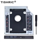 Универсальный алюминиевый переходник TISHRIC для установки второго жесткого диска 12,7 мм, SATA 3,0, DVD-адаптер для 2,5 ''7-12,5 мм SSD чехол CD-ROM дюйма