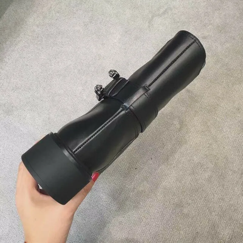 Мягкая Натуральная Кожа Женщин Сапоги 2016 Горячей Продажи Квадратных Каблуках