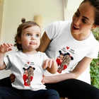 Футболка с надписью мама дочь сын, Женская белая футболка для мальчиков и девочек, семейный одинаковый подарок, летние женские Топы в стиле Харадзюку