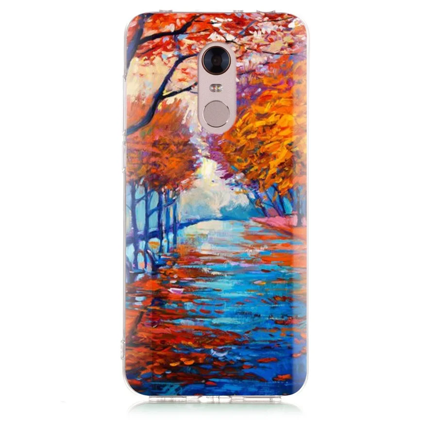 Узорчатый чехол для телефона Xiaomi Redmi 4x Note 3 mi A1 4 Pro 4A Примечание 5 6 6pro Red 5A 6A Мягкий