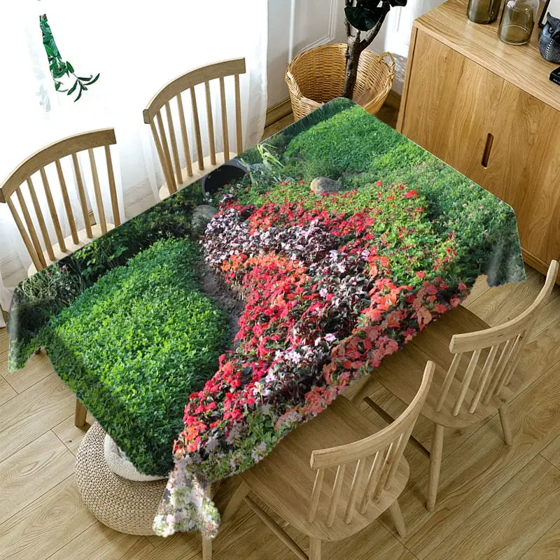3d суккулентная скатерть с растениями, моющаяся ткань, плотная хлопковая прямоугольная и Круглая Скатерть для свадьбы, настраиваемый размер - Цвет: C