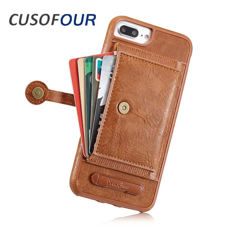 CUSOFOUR из искусственной кожи чехол для iPhone X 8 7 6 6s плюс роскошный задняя крышка