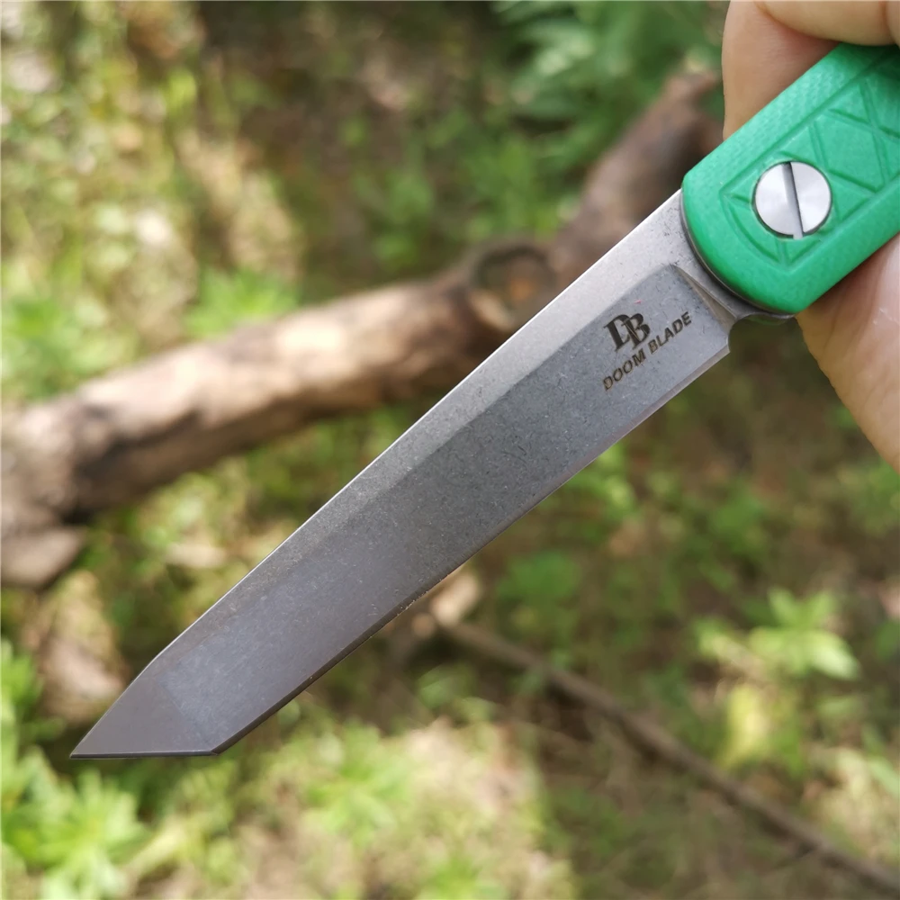 Дикий нож выживания, G10 ручка высокой твердости 60-61HRC складной нож, кемпинг, альпинизм, барбекю Рыбалка карманный нож