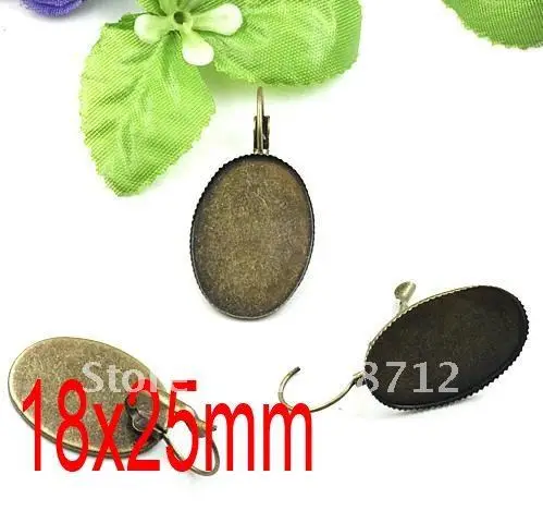 Free shipping!!! Earring Leverback , Cabochon Settings , earring blank , oval ,200 pieces,18x25mm