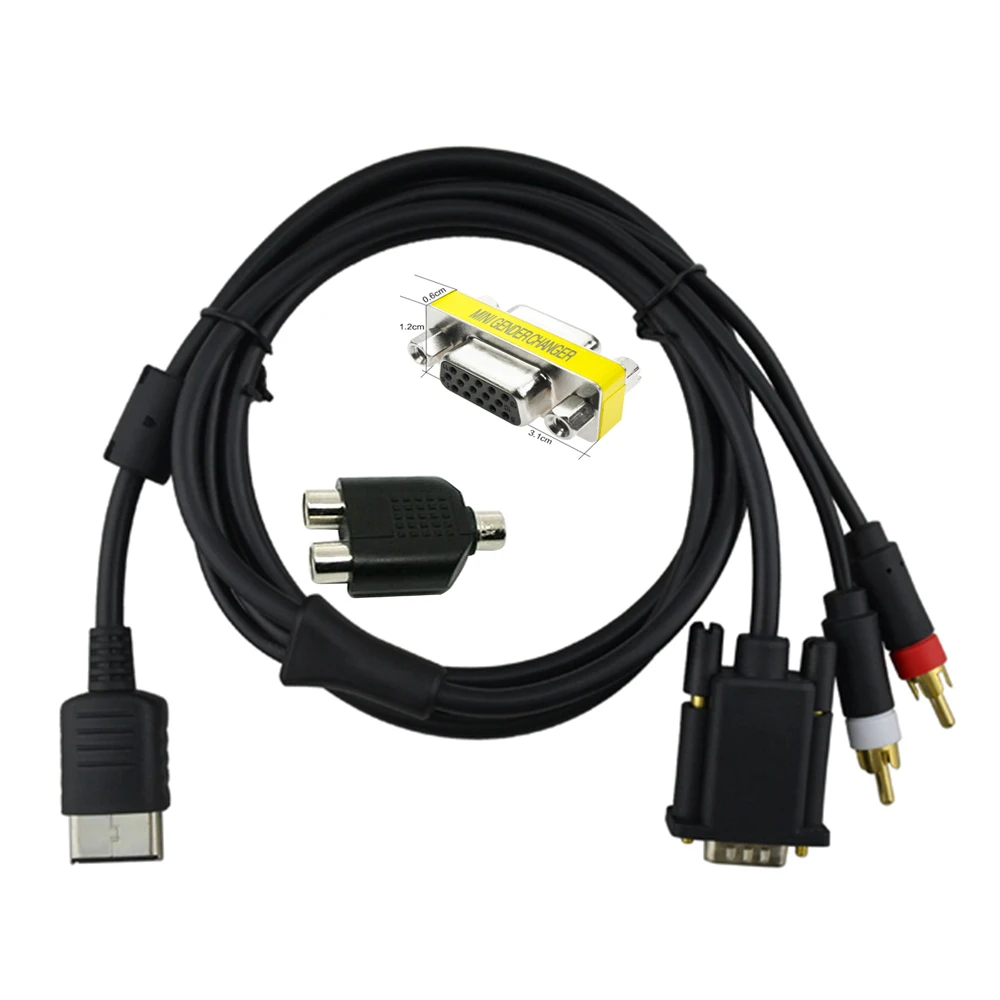 Новый кабель VGA высокого разрешения Звуковой адаптер RCA HD Box PAL NTSC для консоли SEGA
