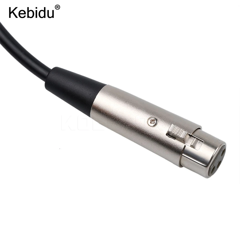 Kebidu 10 шт./лот 3 м USB штекер Pin XLR Женский кабель для микрофона MIC Studio Audio Link черный|xlr xlr