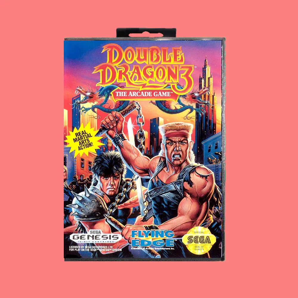 Двойная игровая карта Dragon 3 16 Bit MD с розничной коробкой для Sega Genesis &amp Mega Drive |