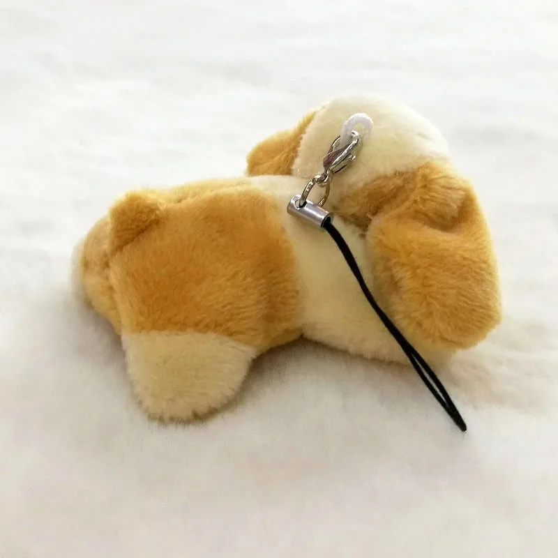 Cute mini 7cm Plush Toy Small Pendant Novelty Dog With Bone Creative Gift Keychain Trick Funny Toys | Игрушки и хобби