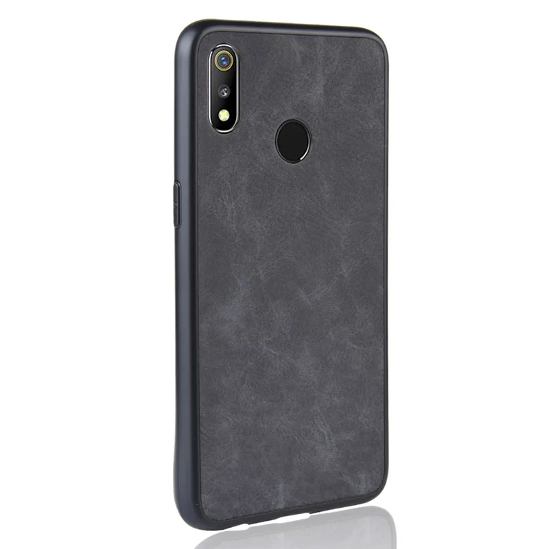 Для Oppo Realme 3 чехол силиконовый мягкий край ТПУ овечья искусственная кожа и ПК