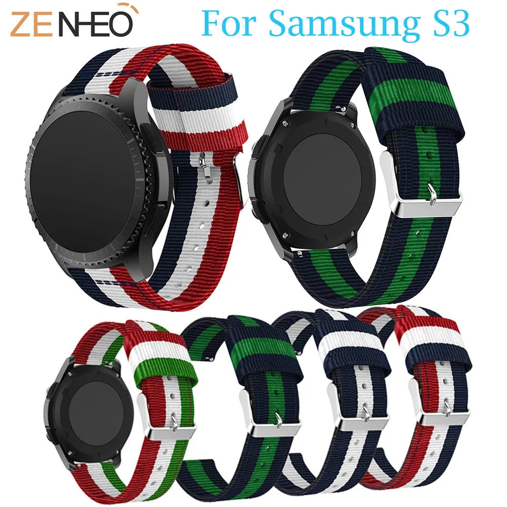 

Нейлоновый ремешок для часов Samsung Gear S3 Frontier Classic, сменный Браслет для Amazfit Stratos 2/2S