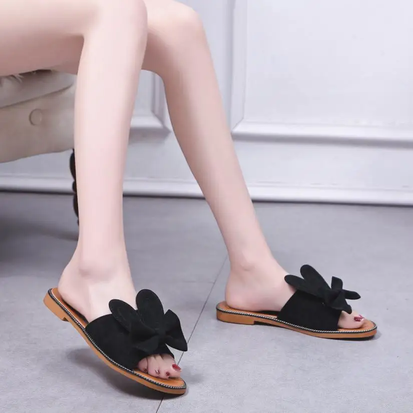 Шлепанцы YOUYEDIAN женские модные однотонные ажурные квадратный носок плоская