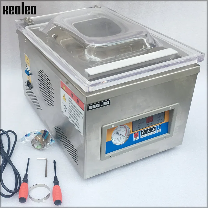 Xeoleo Коммерческая вакуумная машина DZ-260 настольная вакуумная упаковочная машина вакуумный упаковщик 26 см упаковочная машина для фруктов/овощей