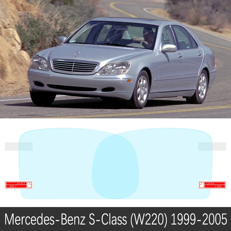 Для Mercedes Benz s-класс W220 W221 W222 полное покрытие противотуманная пленка зеркало заднего вида аксессуары S-Klasse S300 S320 S400 S500 S600 - Название цвета: S-Class (W220) 99-05