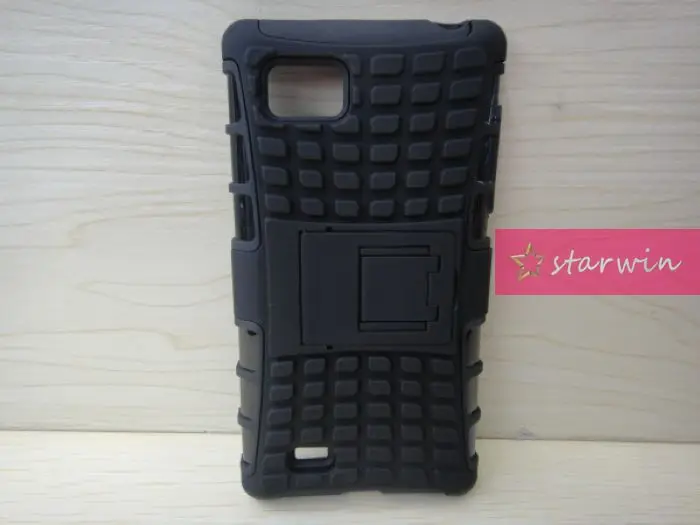 Wholesale 8 color Robot Hybrid 2 in 1 TPU PC Case for LG Optimus 4X HD P880 Spider-Man with Stand Holder cover 100pcs/lot free |
