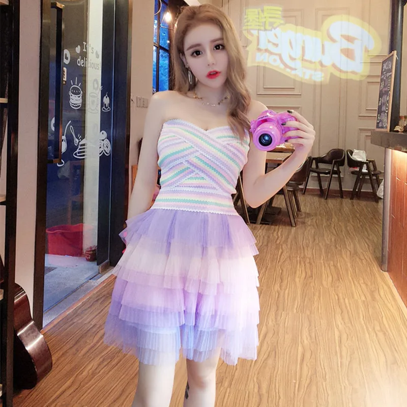 Pink Strapless Ruffles Chic Evening Gowns 2018 Women Dress Cascading Ruffle Formal Celebrity Sexy Party Prom Vestido | Женская одежда