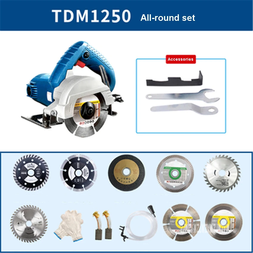 Новая бытовая машина для резки плитки TDM1250 электрическая циркулярная пила мини