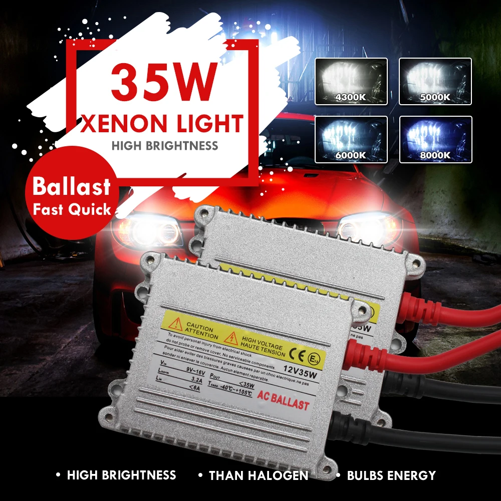 Modifygt AC 35 Вт Быстрый старт HID Балласт H1 H3 H7 H8/H9/H11 9005 HB3 9006 HB4 6000K 4300K 8000K автомобильные