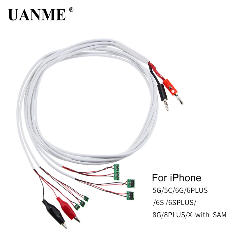 

Кабель для проверки тока телефона UANME для iPhoneX 8 8plus 7 7 Plus 6 5s 5 для Samsung инструменты для обнаружения сбоев с зажимом крокодил