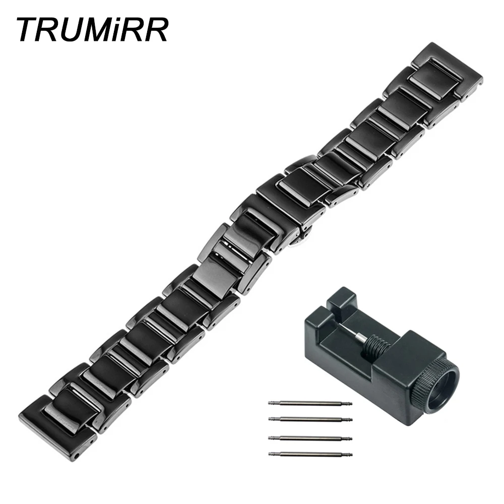 16 мм 18 20 полностью керамический ремешок для часов Tissot 1853 T035 PRC200 T055 T097 Бабочка