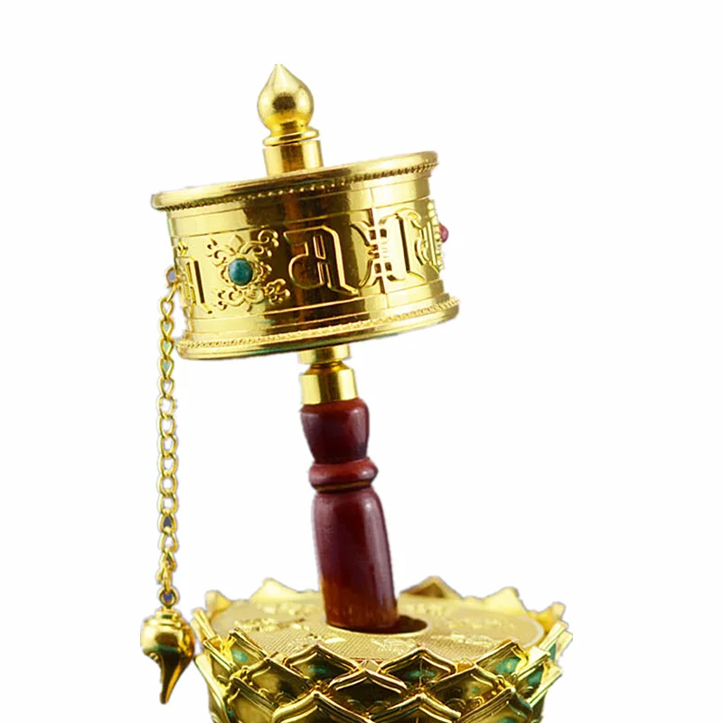 

Цинковый сплав и двухрядным подшипником Супер Бесшумный Ом Мани Падме Хум ручной запуск двигателя с металлической цепочкой большие молитв...