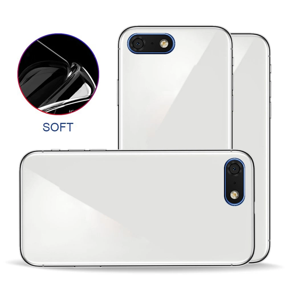 Подходит для huawei Y5 2018 силиконовая Мягкая оболочка прозрачная анти осенняя