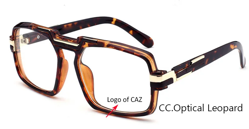 CAZ3L CA 635 с оригинальным логотипом стимпанк очки Для мужчин негабаритных очки оптически рамки большой бренд Дизайн UV400 - Цвет линз: Optical Leopard