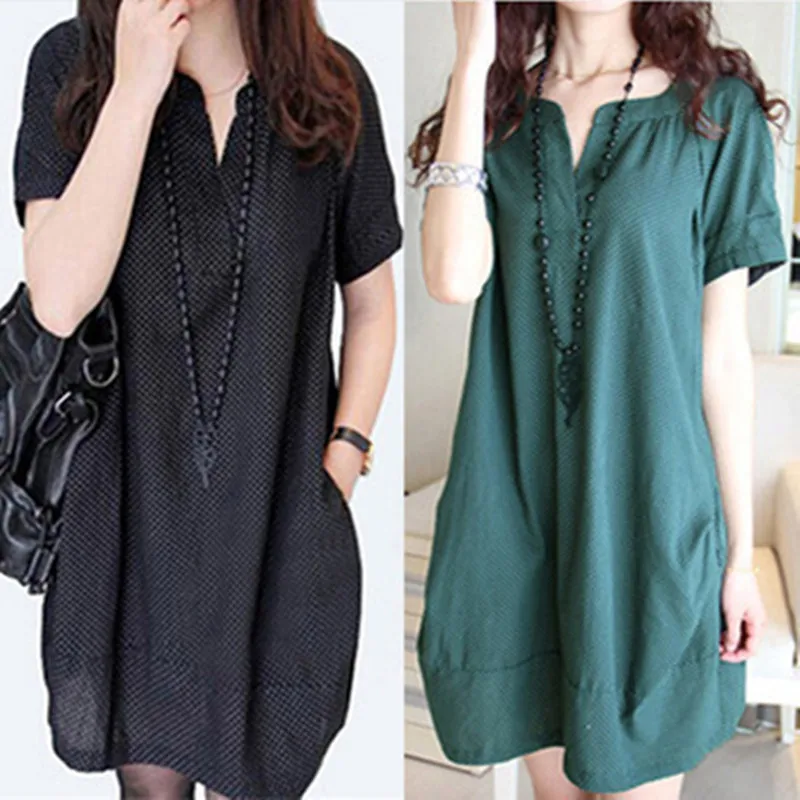 Новые летние корейские Повседневное платье для будущих мам горошек Беременность