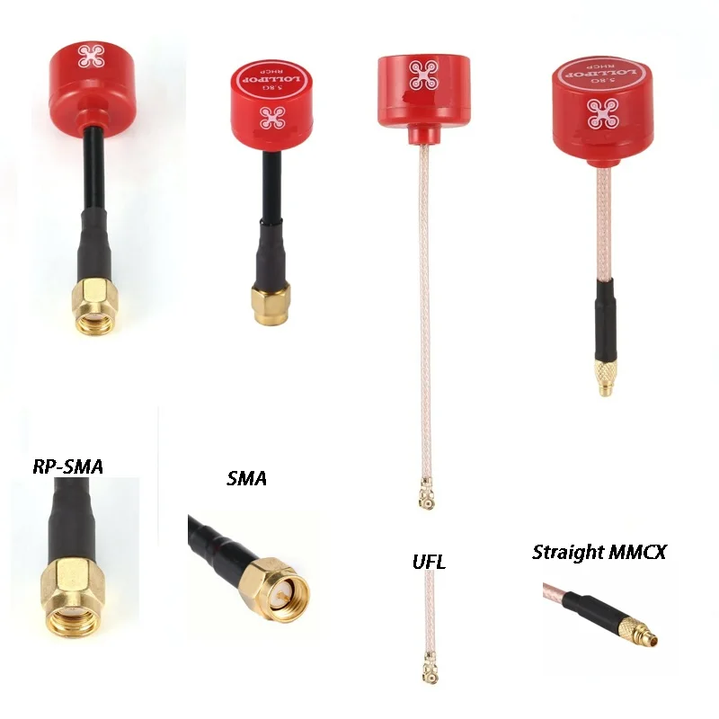 Антенна 5 8G 2.3Dbi TX RX RHCP FPV SMA RPSMA UFL прямая MMCX 7 2g антенна для радиоуправляемого