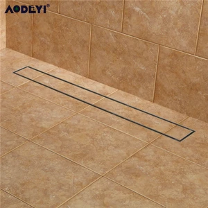 Слив в полу AODEYI, из нержавеющей стали, 60 см, прямоугольный, с защитой от запаха, невидимый, 11-304