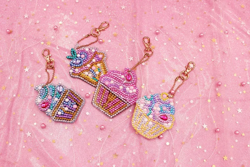 Алмазная живопись сделай сам стеклянная чашка капкейк Keychian специальный набор из