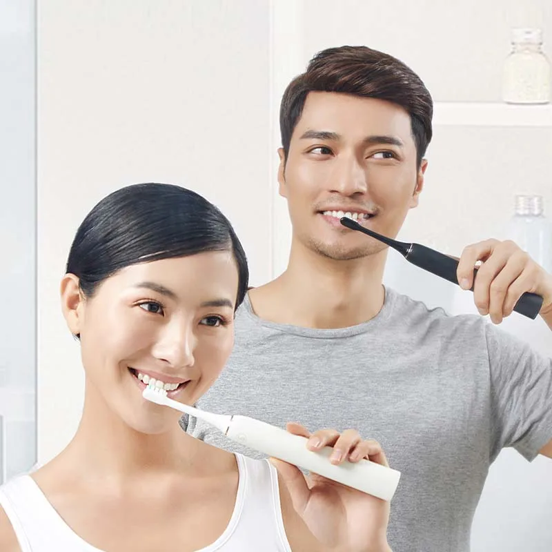 Couple set 2 pieces Xiaomi Soocas X3 sonic электрическая зубная щетка обновленная ультразвуковая автоматическая зубная щетка для взрослых USB перезаряжаемая Водонепроницаемая Смарт-приложение - Цвет: Couple set 2 pieces