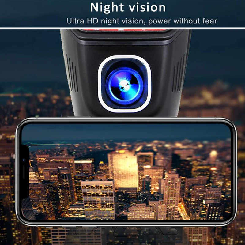 QUIDUX WiFi Автомобильный видеорегистратор Full HD 1080 P видеокамера рекордер WDR с