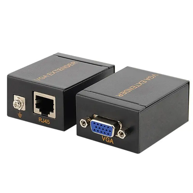 1 пара 60 м сетевой кабель от RJ45 к VGA удлинитель сетевому усилителю сигнала
