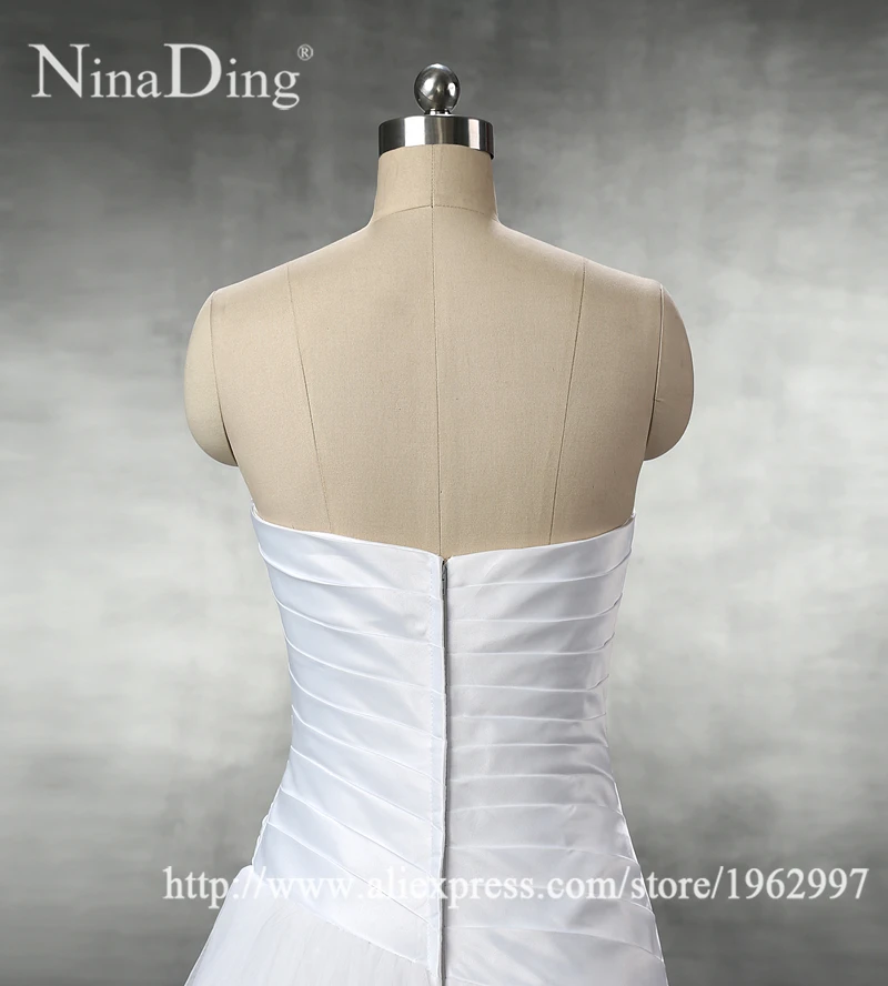 Hot Sale White Vestido De Noiva 2016 New Design A line Perfect Belt Robe Mariage Strapless Lace Up Wedding Dresses zh2043 | Свадьбы и