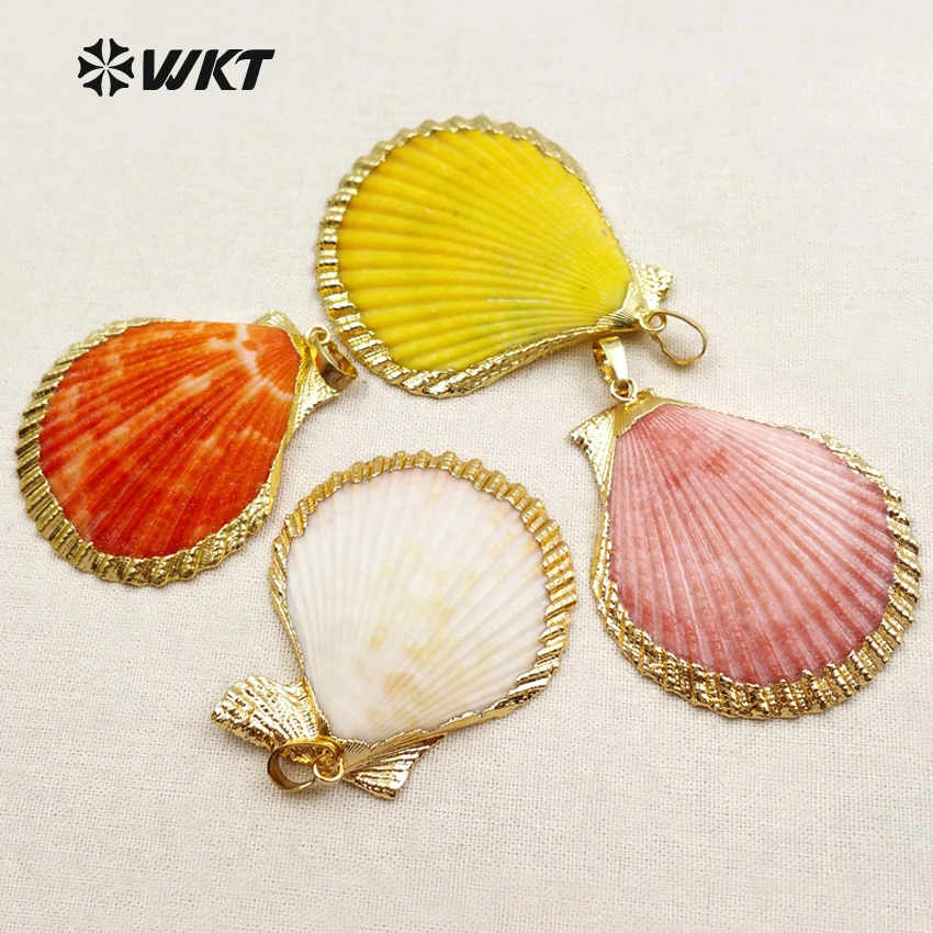 WT-JP006 WKT красочный специальный кулон в виде ракушки для модных женских ювелирных