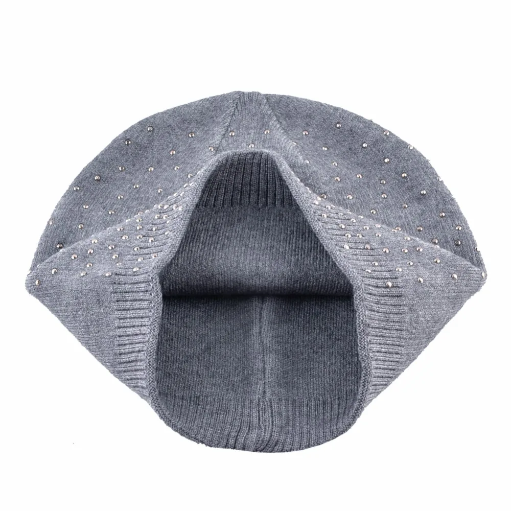

TQMSMY Women Winter Hats Female Full Rhinestone Skullies Hats Beanies Cap for Women Warm Casual Double Layer Beanies Hats TMD38