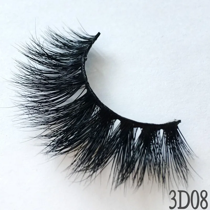 IN USA 100pairs 100% handmade natural thick Eye lashes wispy makeup extension tools 3D mink hair volume soft false eyelashes