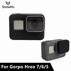 SnowHu для Go Pro Аксессуары Чехол защитный силиконовый чехол + крышка объектива Крышка для GoPro Hero 7 6 5 камера GP502
