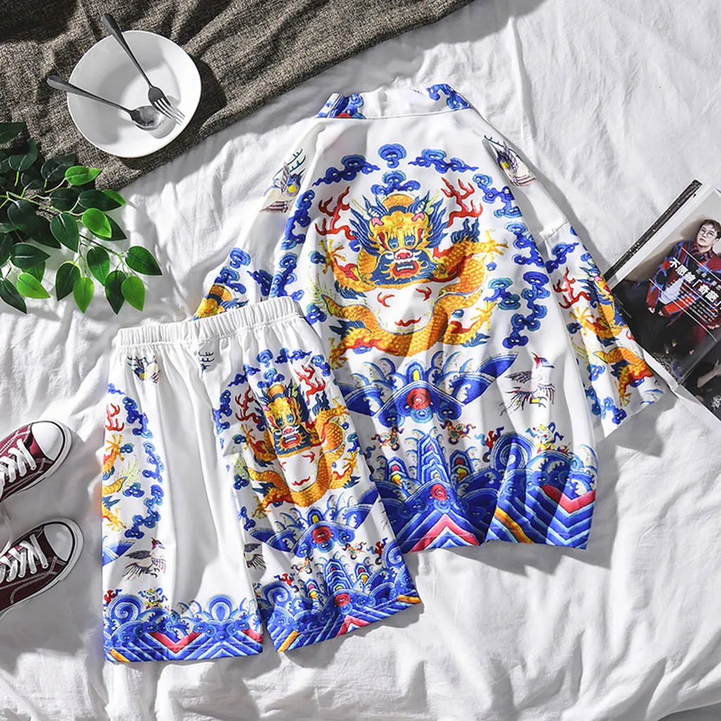 Fashion Lovers Individuality Print Top Blouse Kimono Hot Spring Clothing 2019 Best Selling Products T Shirt May24 | Мужская одежда