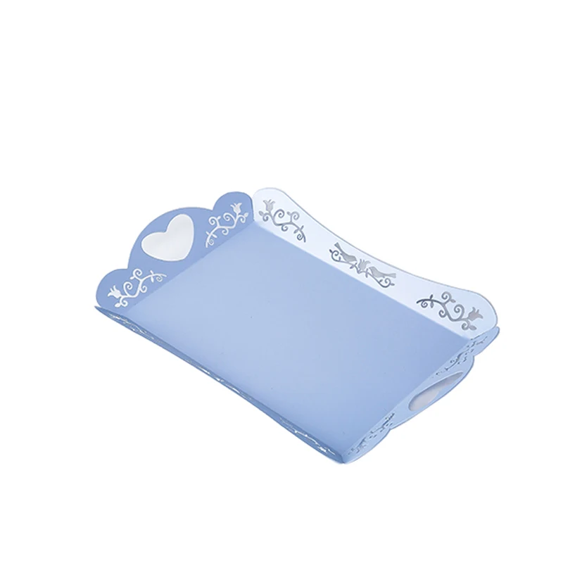 

Three-layer Dessert Plate Blue Cake Plate Dessert Table Decoration Wrought iron Biscuit tray Tray Macaron frame