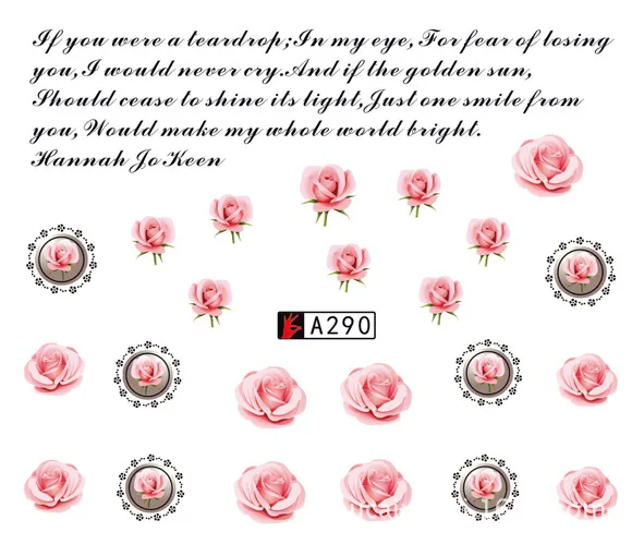 50 Sheets Nail Art Water Transfer Stickers Mixed Designs Beauty Flower Watermark On Nails Tips Decals Wraps Nail Art Tools