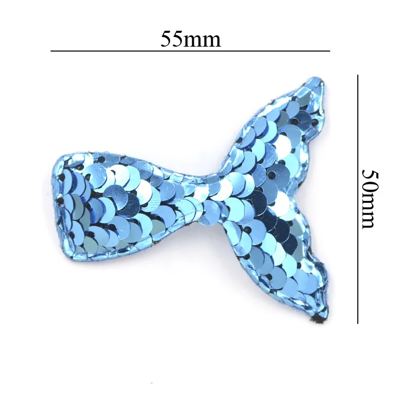 16 шт. Аппликации с вышивкой в виде хвоста русалки для бантов наклейки леденцов и